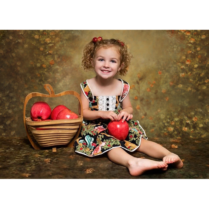 Avezano Green Lush Handpainted Floral Art Backdrop For Photography-AVEZANO